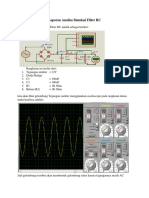 Laporan Analisa Simulasi Filter RC