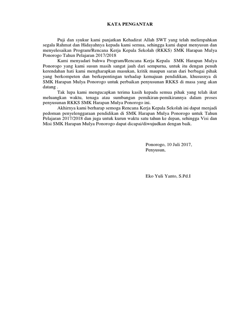 Kata Pengantar Rkt