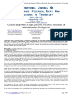 Acoustic Properties of Light Concrete of Natural Pozzolans of Ambohinaorina-Madagascar