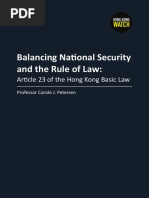 Balancing National Security and the Rule of Law