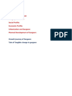 Abstract: Historical Background: Geographic Profile: Social Profile: Economic Profile: Urbanization and Gurgaon: Planned Development of Gurgaon