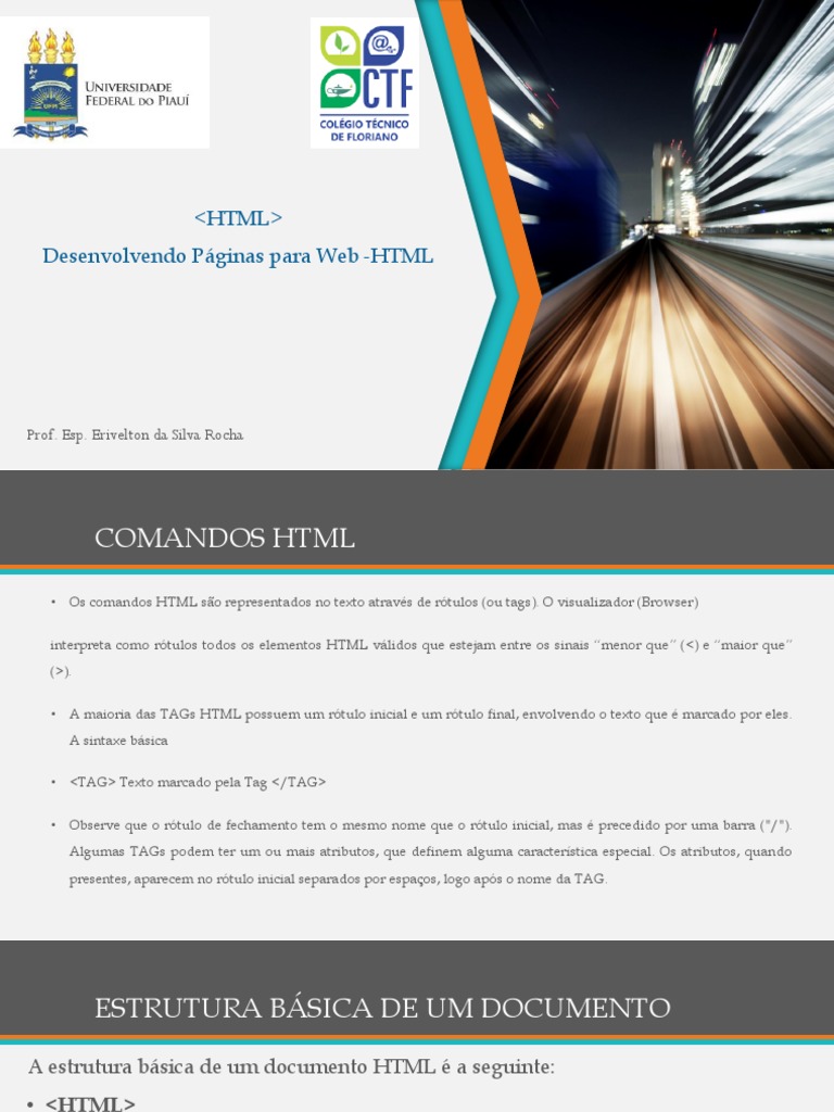 Estrutura Básica de Documentos HTML | PDF | Html | Informática