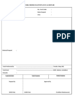 Form Work Order Maintenance