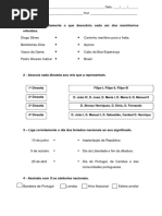 Ficha de Estudo Do Meio de 4º Ano