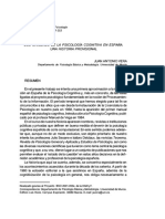 Vera 2003 Los Orígenes de La Psicología Cognitiva en España. Una Historia Provisional PDF