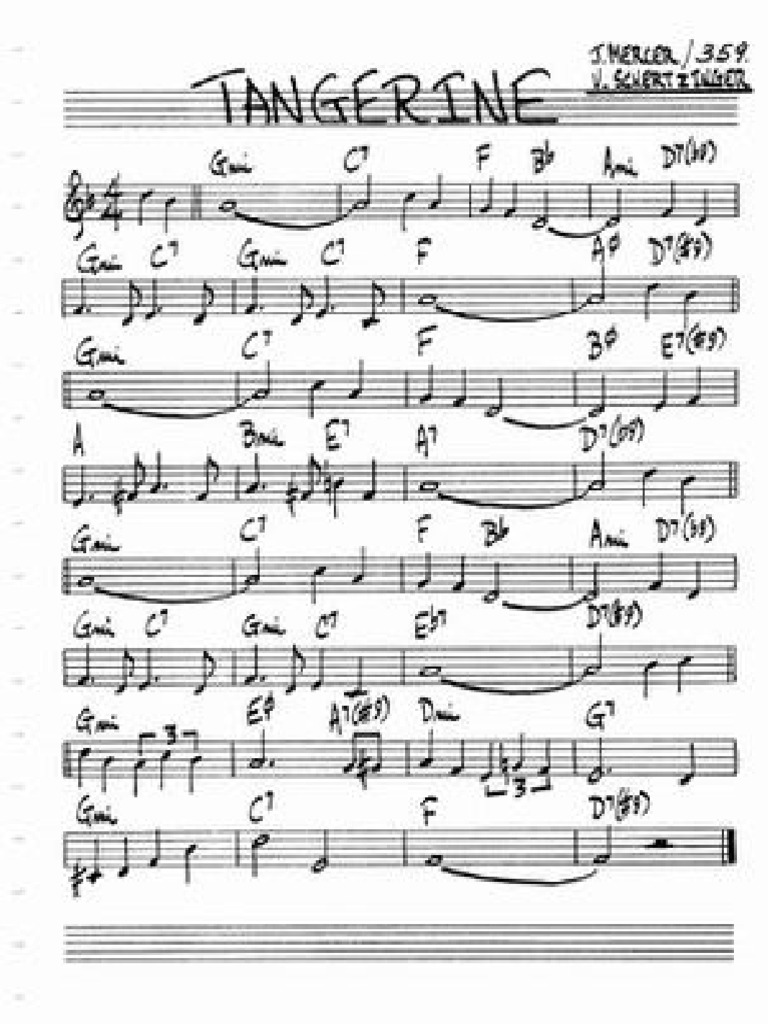 Tangerine (Standard Jazz)