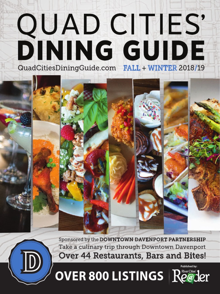 Quad Cities' Dining Guide Fall + Winter 2018/19 Menu Bar