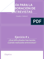 Guía para La Elaboración de Entrevistas