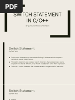 Switch Statement IN C/C++: by Quratulain Naqvi (Paki Tech)