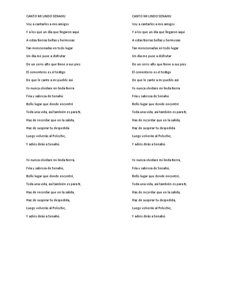 Canto Mi Lindo Senahu PDF