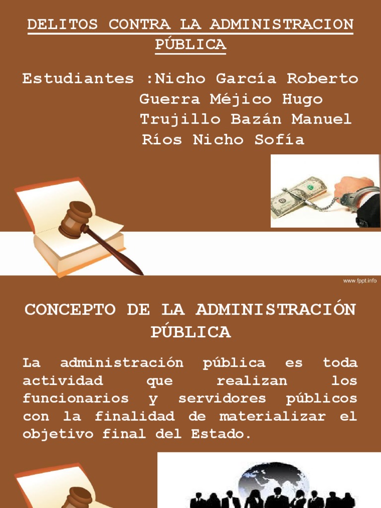 Delitos contra la Administración Pública | PDF | Derecho penal ...