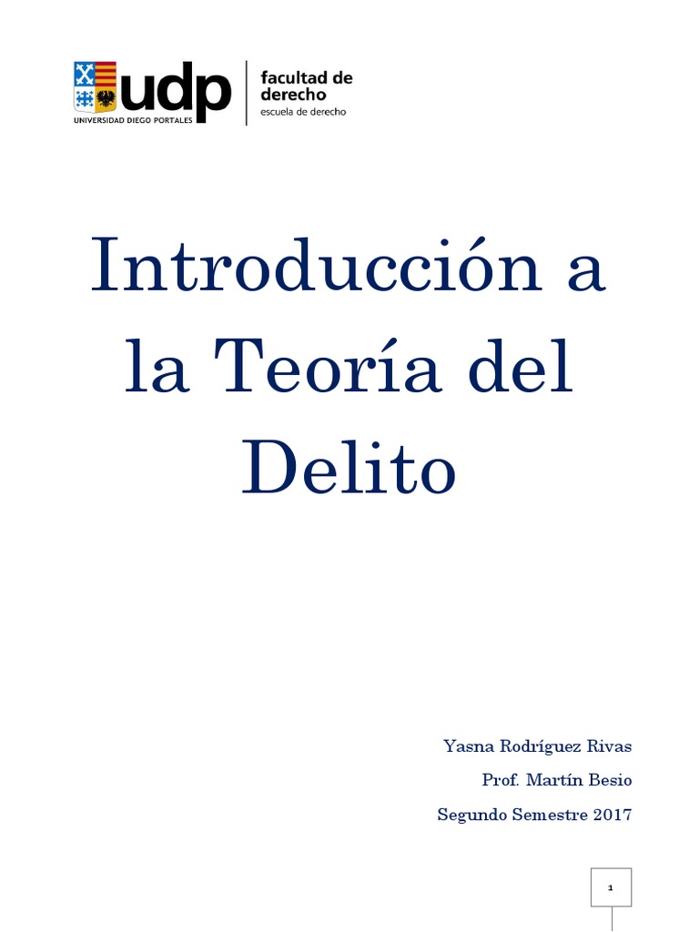 Introducción a la Teoría del Delito | PDF | Derecho penal | Castigos