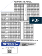 Fredonia Bus Schedule