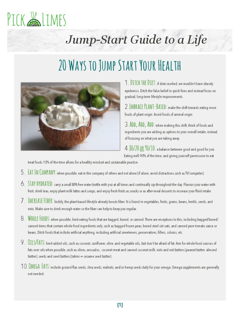 20 Ways To Jump Start Your Health | PDF | Curry | Pickling