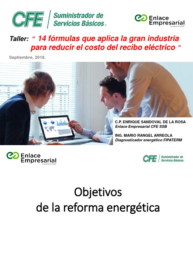 14 Fórmulas para Reducir Costo de Recibo de Cfe Ssb-Sep2018 | PDF ...