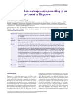 Work-Related Chemical Exposures Presenting To An Emergency Department in Singapore