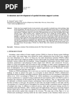 Evaluation and Development of Spatial Decision Support System