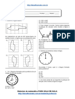 Simulado - Atividade 38 de Matemática para 6º Ano