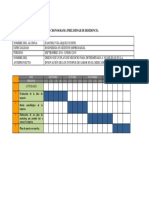 Cronograma preliminar de residencia para plan de negocio de totopos