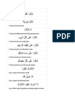 Syukran Bahasa Arab