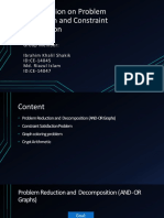Problem Reduction and Constraint Satisfaction Techniques