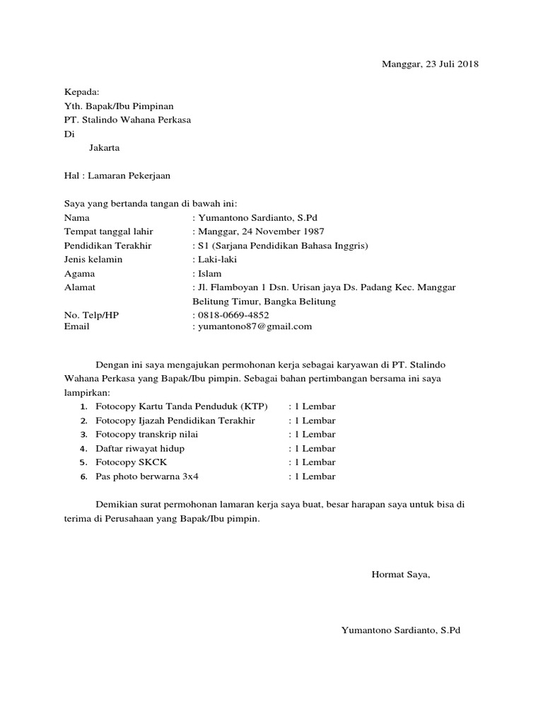 Contoh Daftar Riwayat Hidup Ijazah Paket C