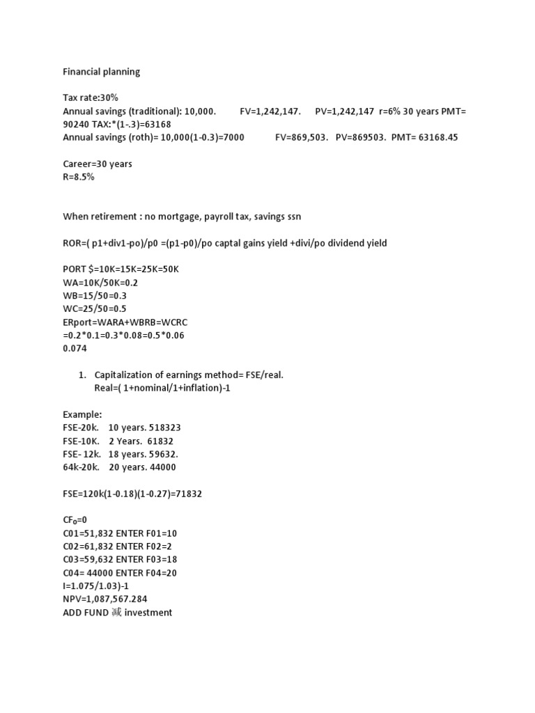 Financial Planning | PDF