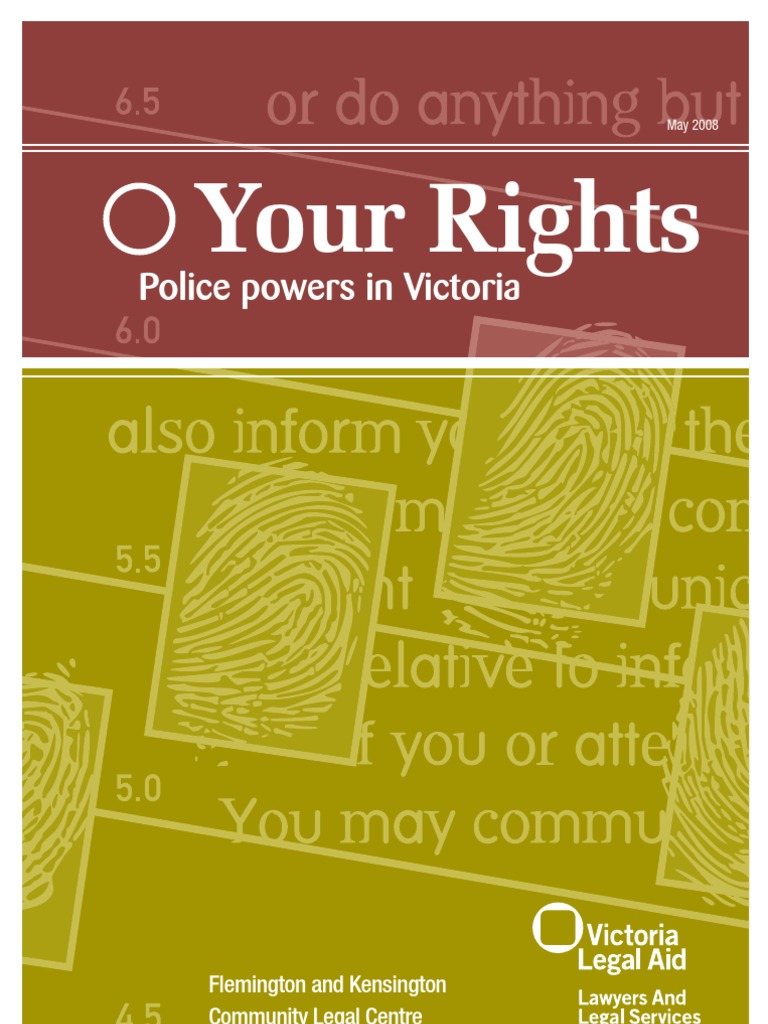 Your Rights - Police Powers in Victoria | PDF | Arrest | Bail