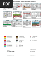 Kalender Pendidikan Tahun Pelajaran 2018-2019: S 1 8 15 22 29 S 5 12 19 26 S 2 9 16 23 30 S 7 14 21 28