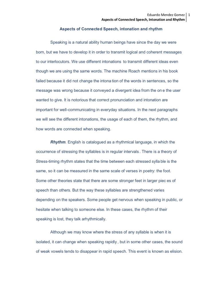 Aspects of Connected Speech | PDF
