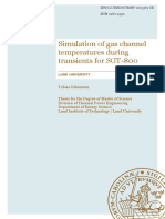 Simulations of Gas Channel Temperatures During