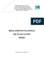 Reglamento de Evaluacion Minec 2017