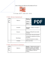 Planificação das aulas de Expressão Musical