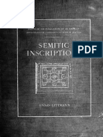 Semitic Inscriptions by Enno Littmann