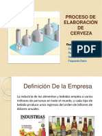 Proceso de Elaboración DE Cerveza: Realizado Por