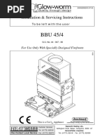 Installation & Servicing Instructions: For Use Only With Specially Designed Firefronts