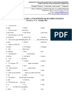 Subiect Limba Engleză - Iunie 2017 PDF