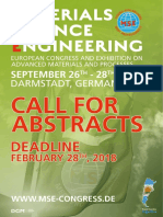 MSE2018 Call For Abstracts