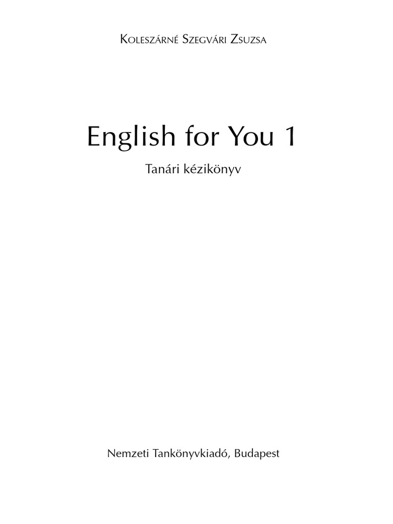 English For You 1 PDF