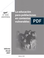 Inee 2007 Educacion Para Poblaciones Contextos Vulnerables