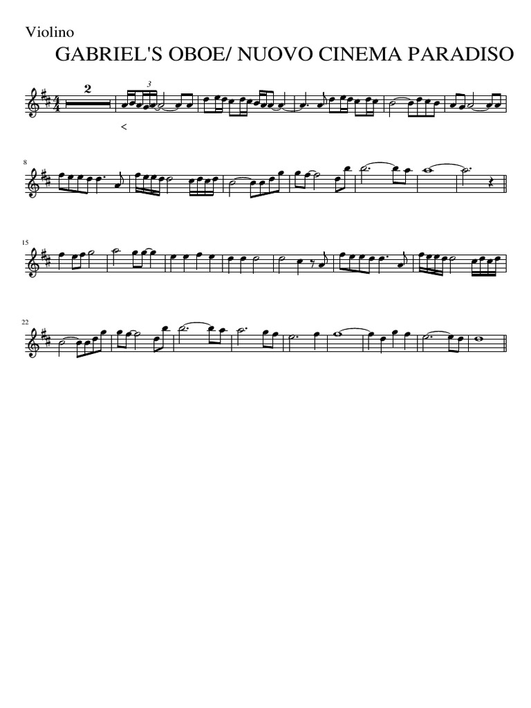 Gabriel's Oboe Nuovo Cinema Paradisotromba in Sib 1