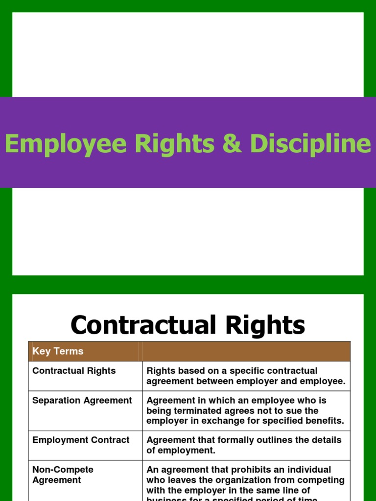Employee Rights and Discipline-1 | PDF | Employment | Common Law