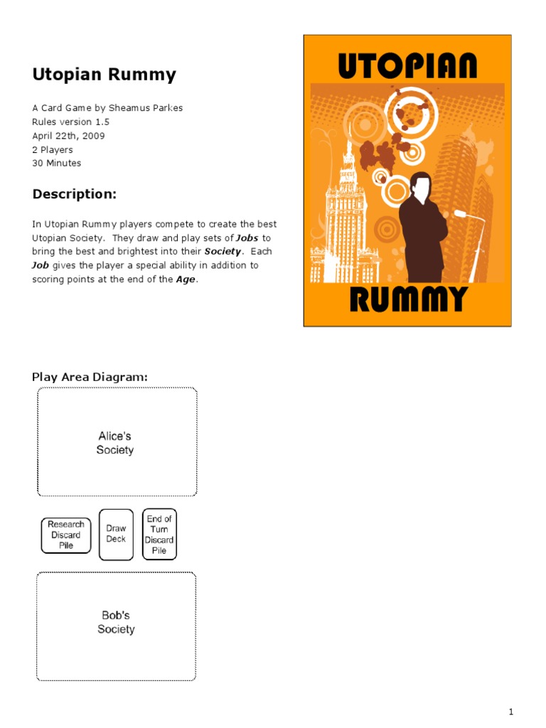 Utopian Rummy Game Rules | PDF | Rummy | Games Of Mental Skill