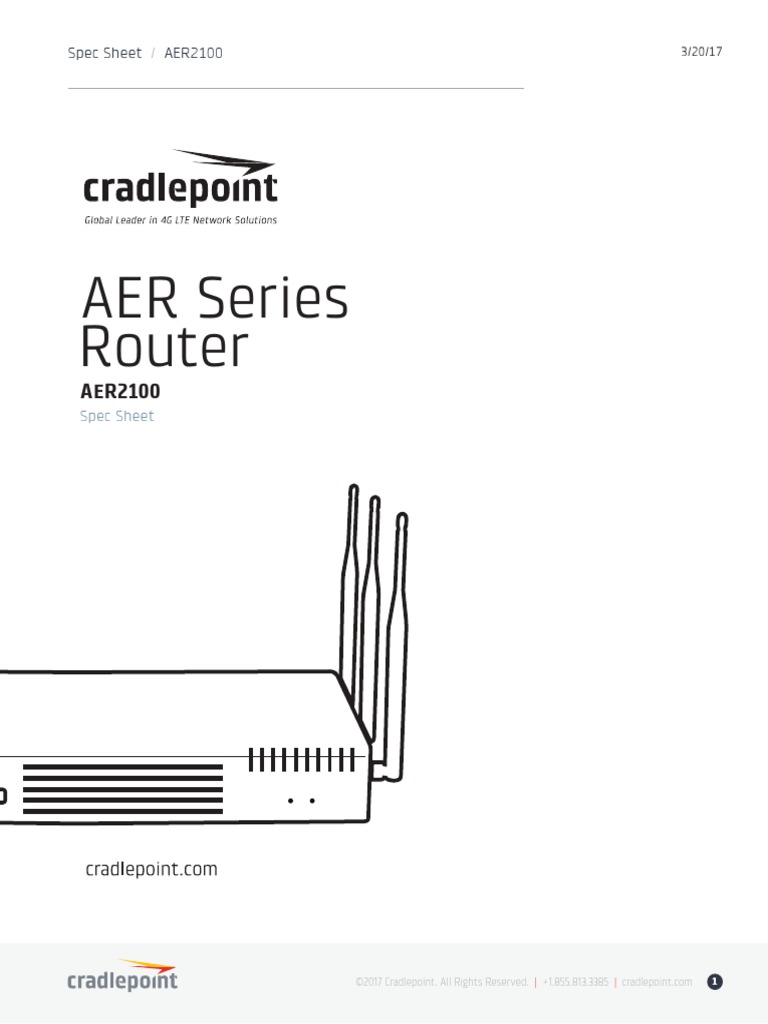 AER2100 Specsheet | PDF | 4 G | Lte (Telecommunication)