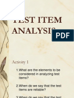 Test Item Analysis