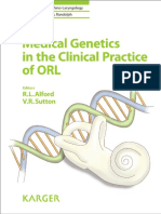 (Advances in Oto-Rhino-Laryngology) Raye L. Alford, V. Reid Sutton-Medical Genetics in The Clinical Practice of ORL-S Karger Pub (2011)