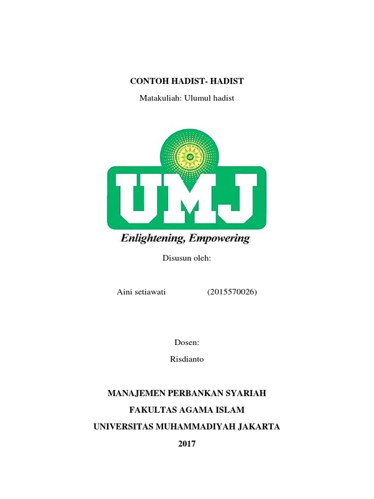 Contoh Hadits dan Penjelasannya | PDF
