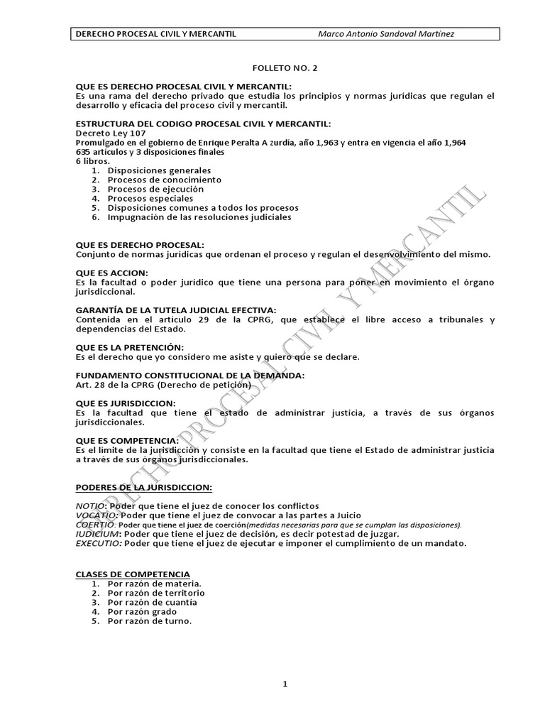 Código Procesal Civil y Mercantil en Guatemala | PDF | Demanda judicial ...