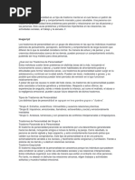Un Trastorno de Personalidad