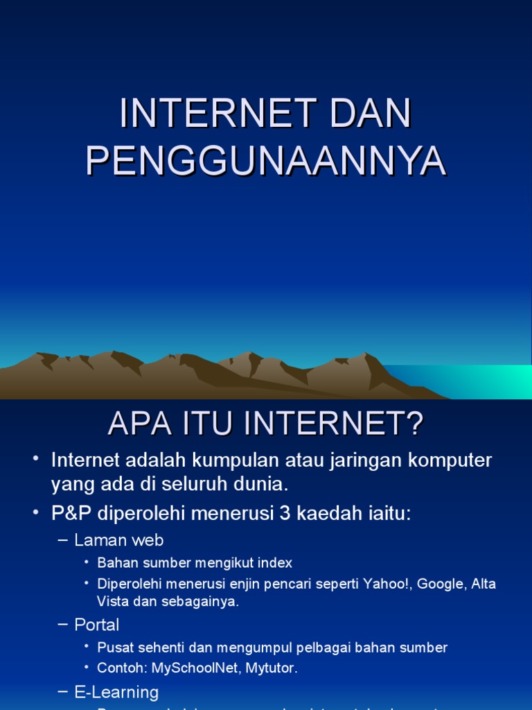 Internet Dan Penggunaannya | PDF
